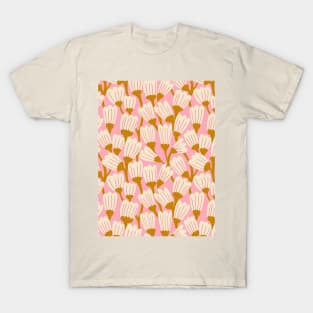 Happy blossom flower pattern in white and pink T-Shirt